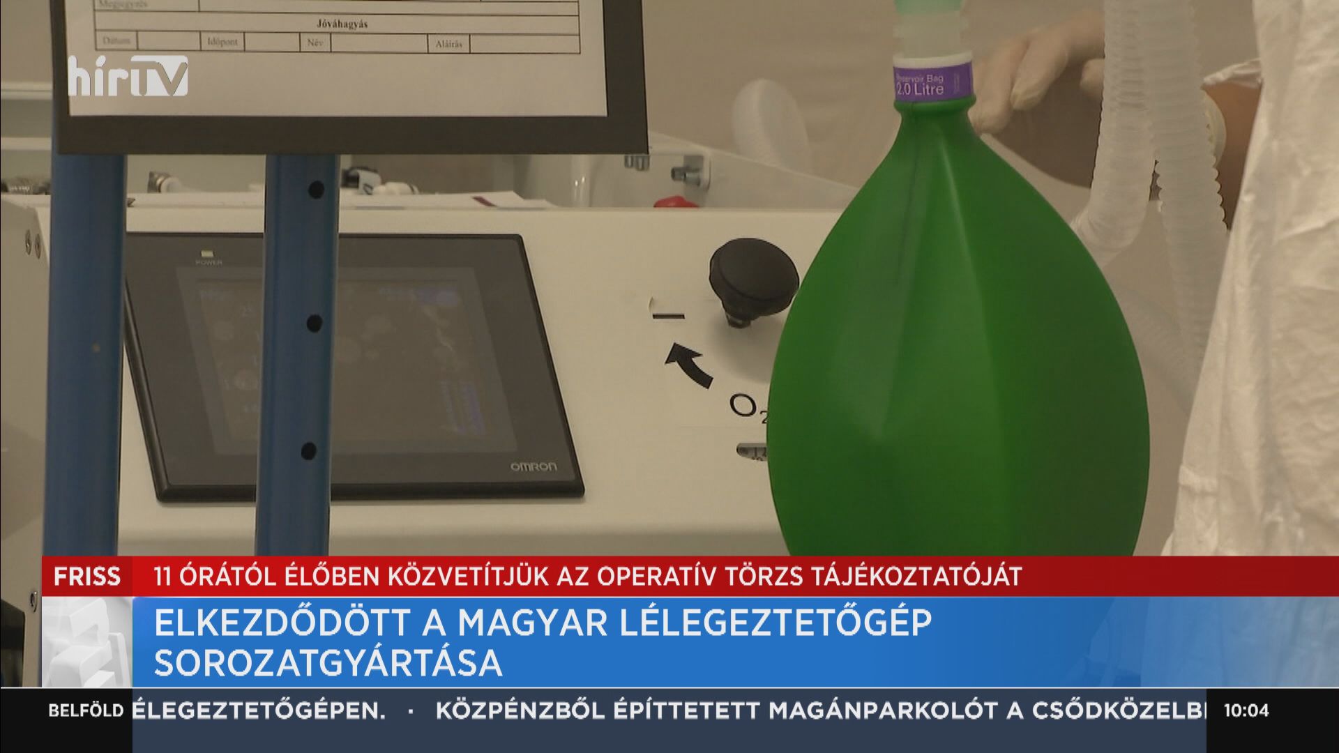 Elkezdődött a magyar lélegeztetőgép sorozatgyártása