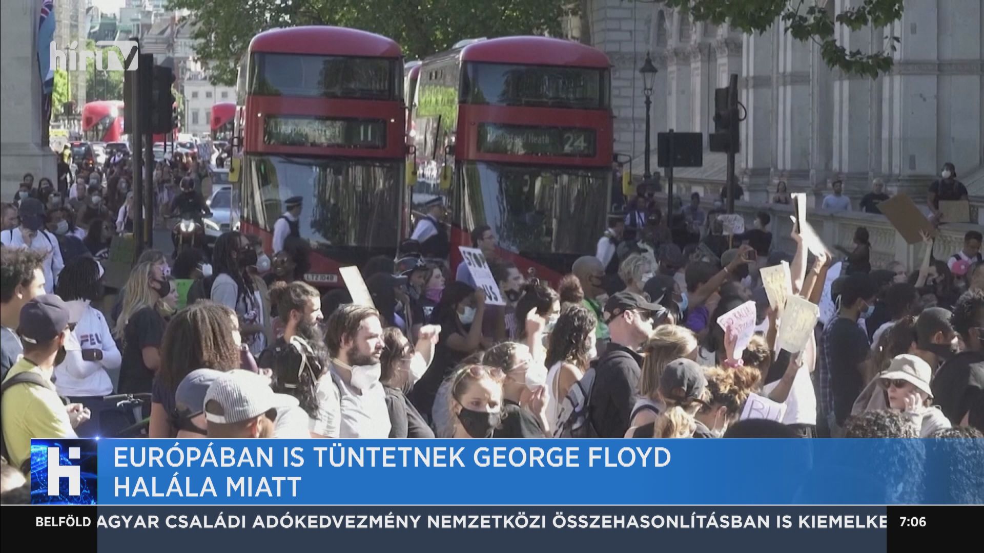 Európában is tüntetnek George Floyd halála miatt