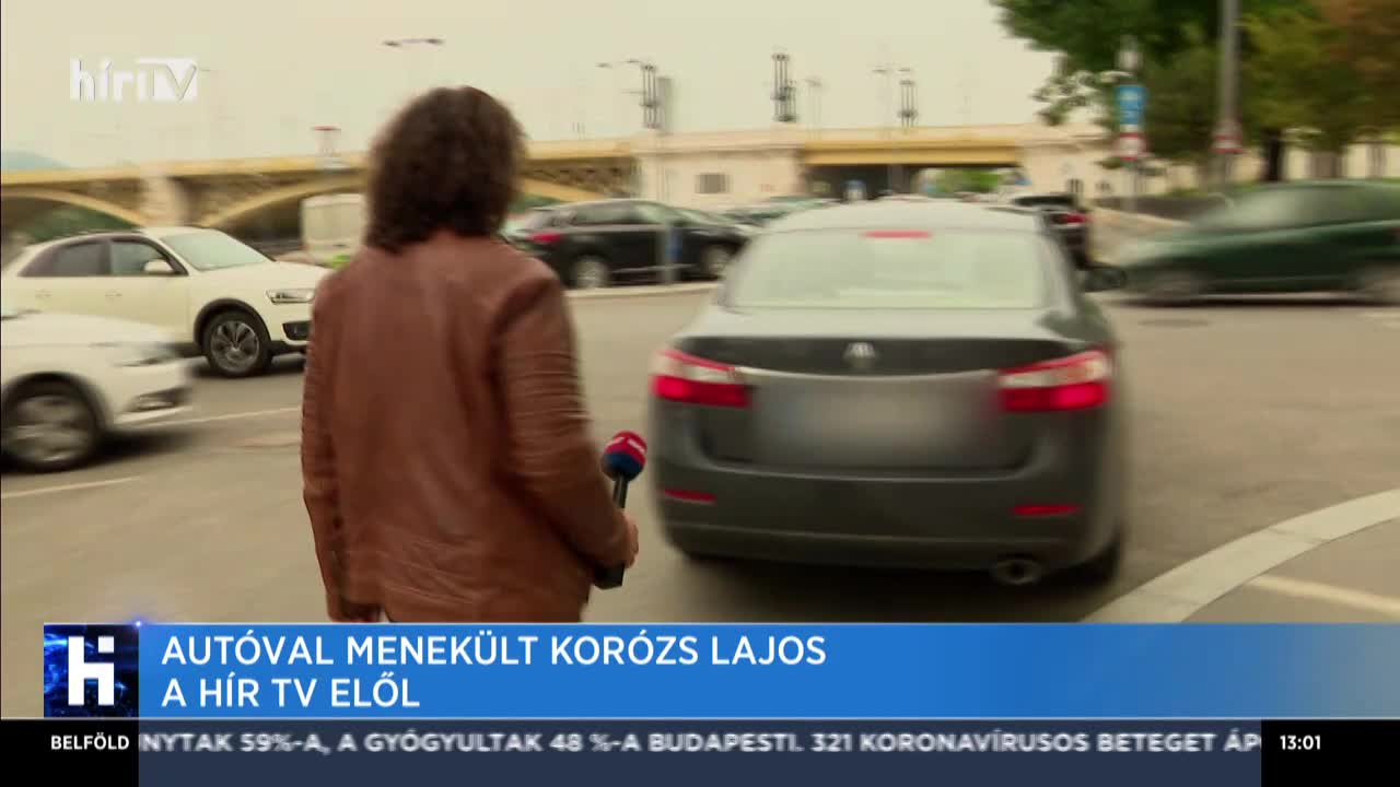 Autóval menekült Korózs Lajos a Hír TV elől