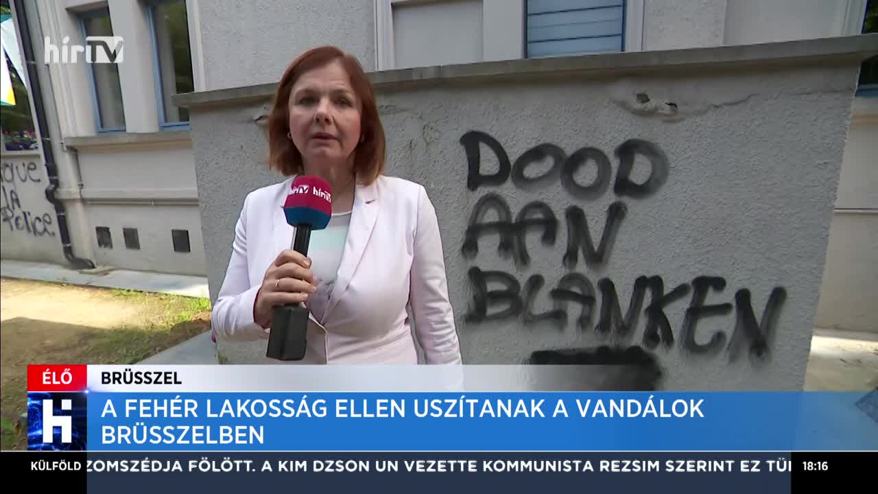 A fehér lakosság ellen uszítanak a vandálok Brüsszelben