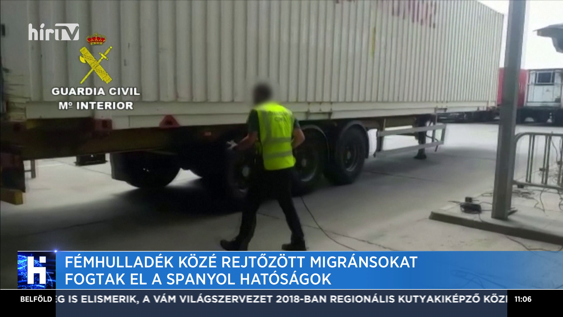 Fémhulladék közé rejtőzött migránsokat fogtak el a spanyol hatóságok