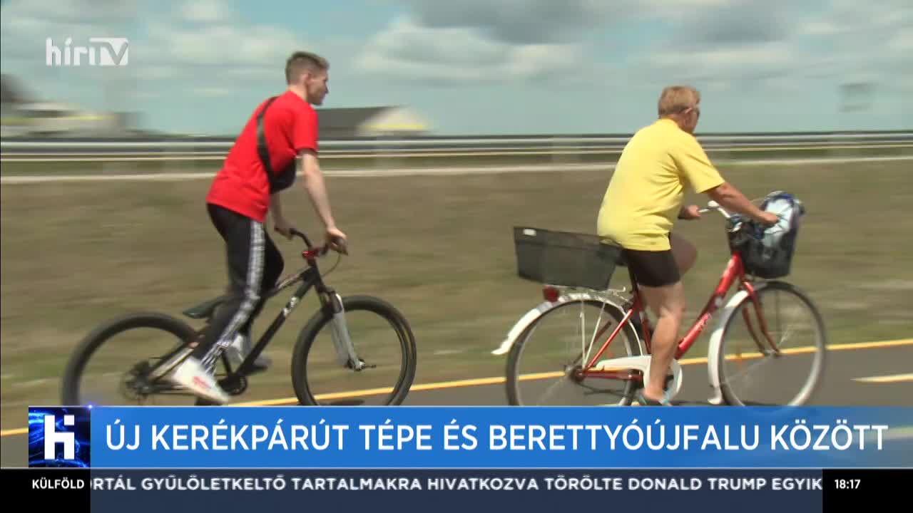Új kerékpárút Tépe és Berettyóújfalu között