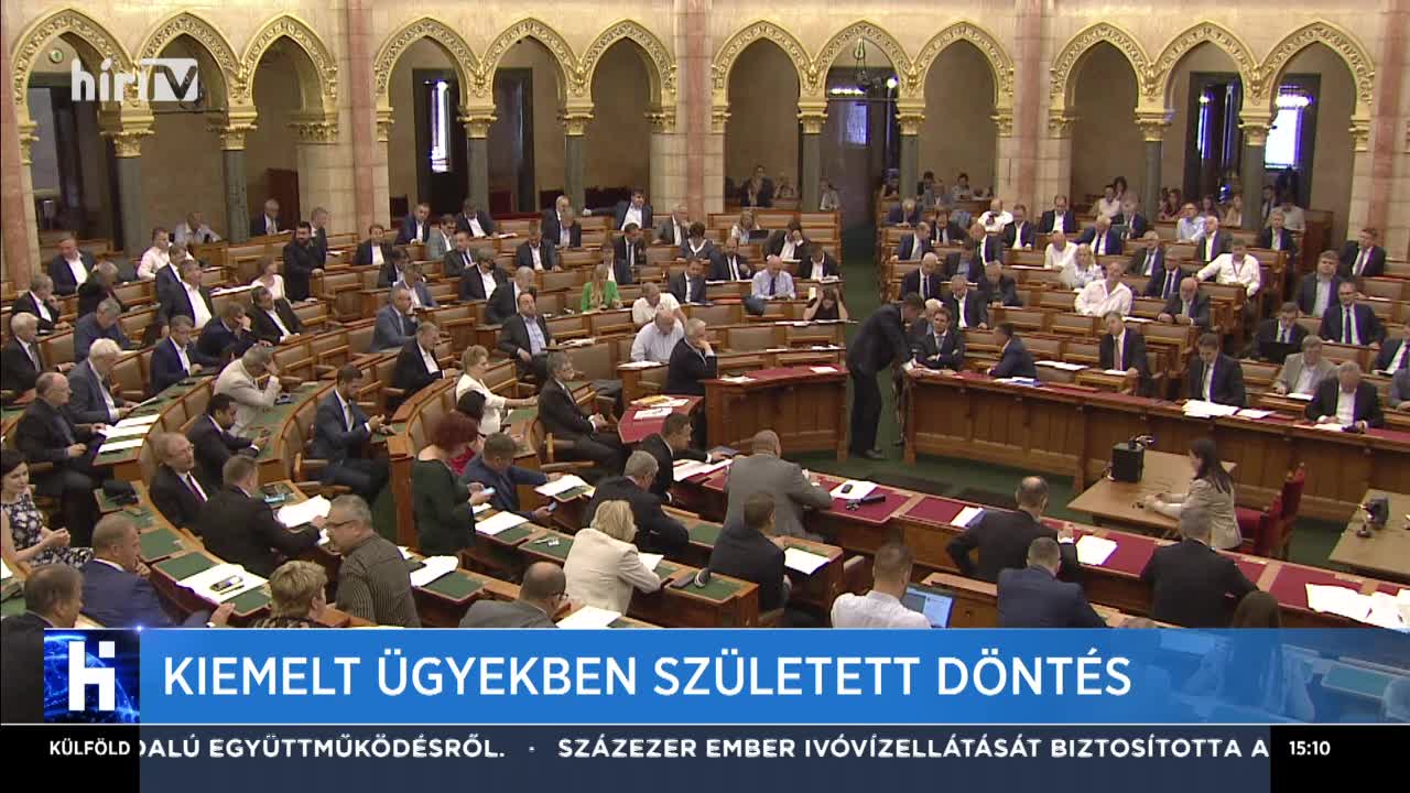 Kiemelt ügyekben született döntés