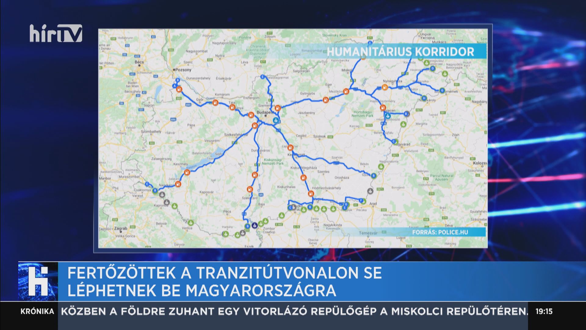 Fertőzöttek a tranzitútvonalon se léphetnek be Magyarországra