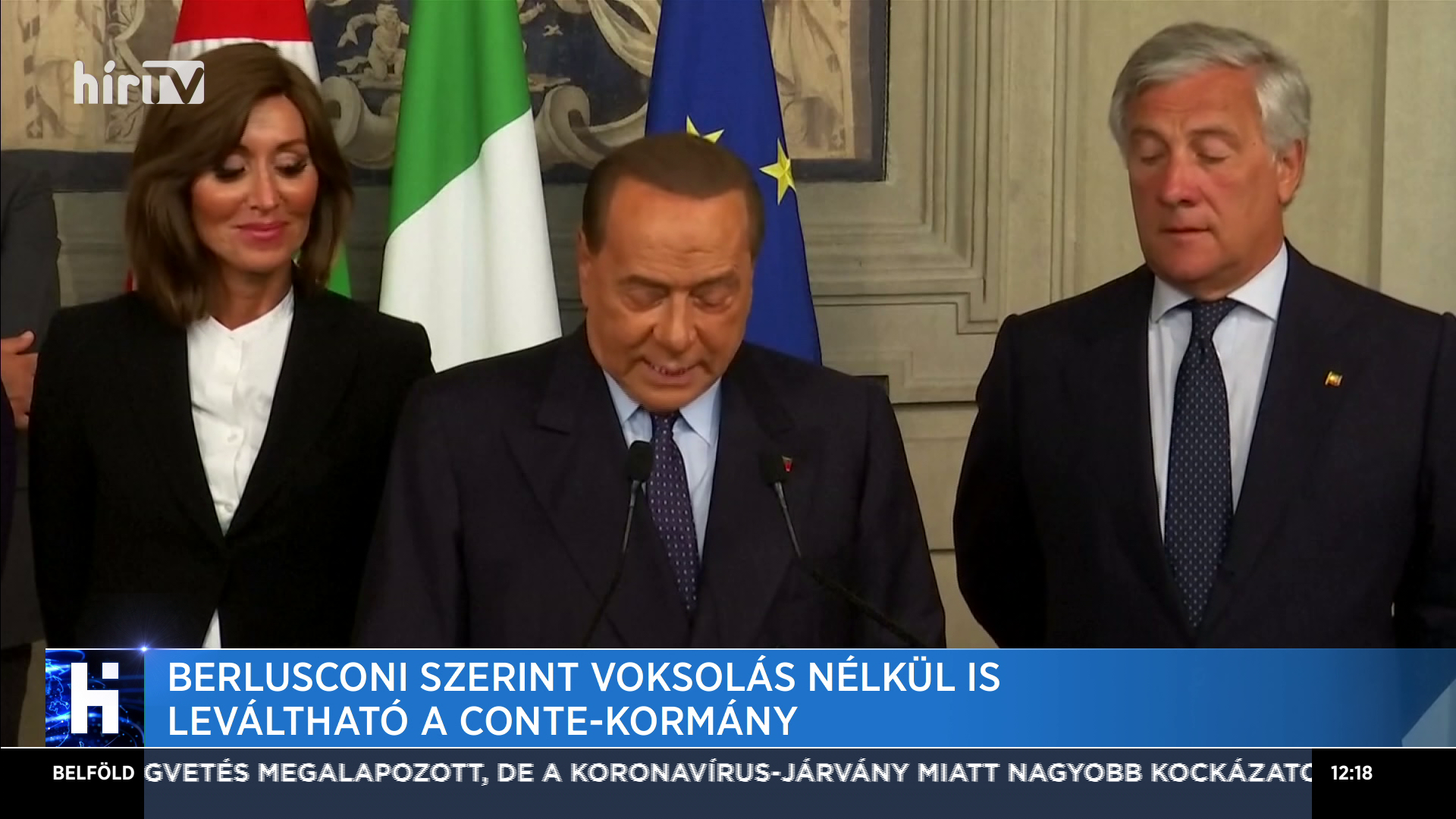 Berlusconi szerint voksolás nélkül is leváltható a Conte-kormány