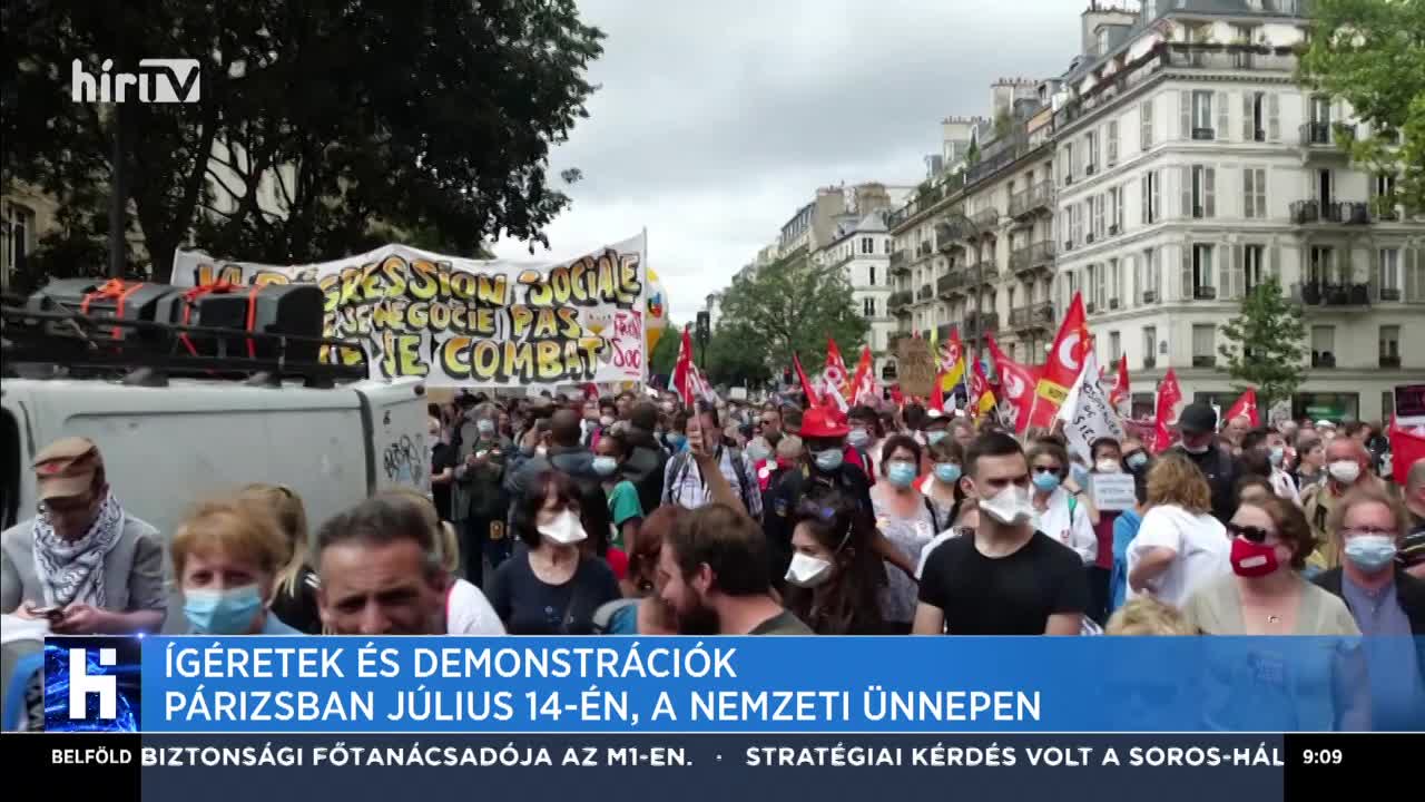 Ígéretek és demonstrációk Párizsban július 14-én, a nemzeti ünnepen