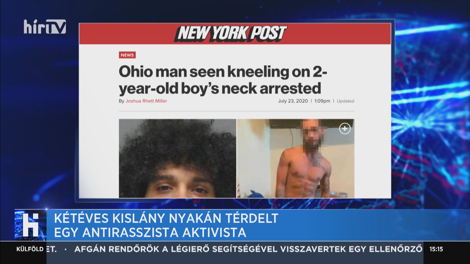 Kétéves kislány nyakán térdelt egy antirasszista aktivista