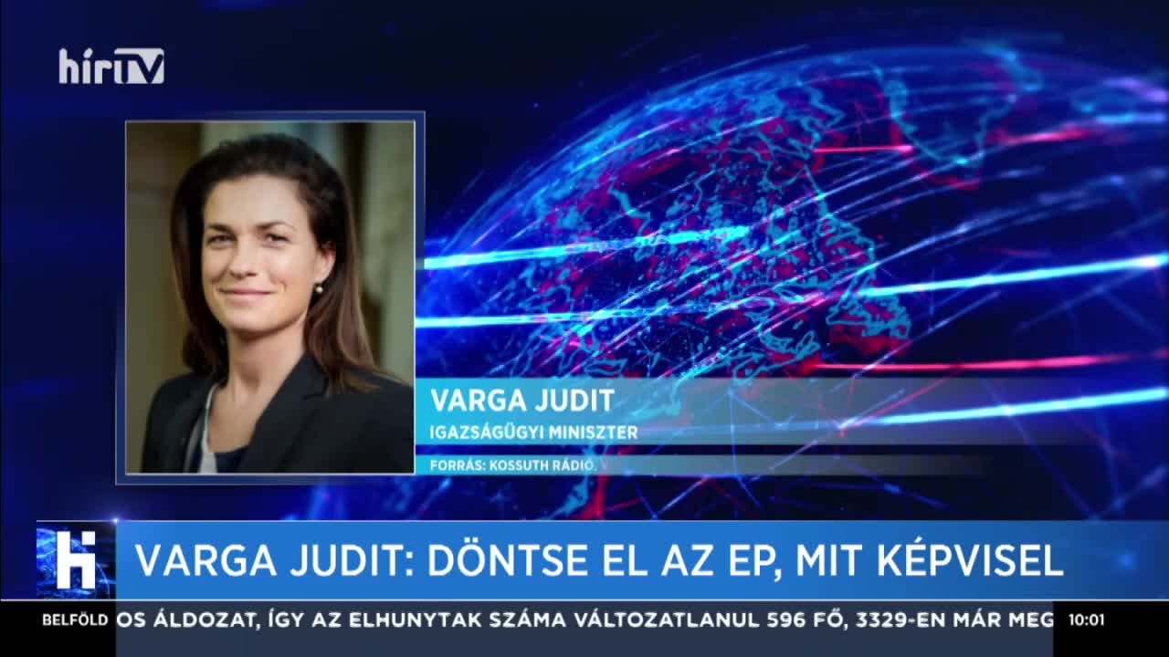 Varga Judit: Döntse el az EP, mit képvisel