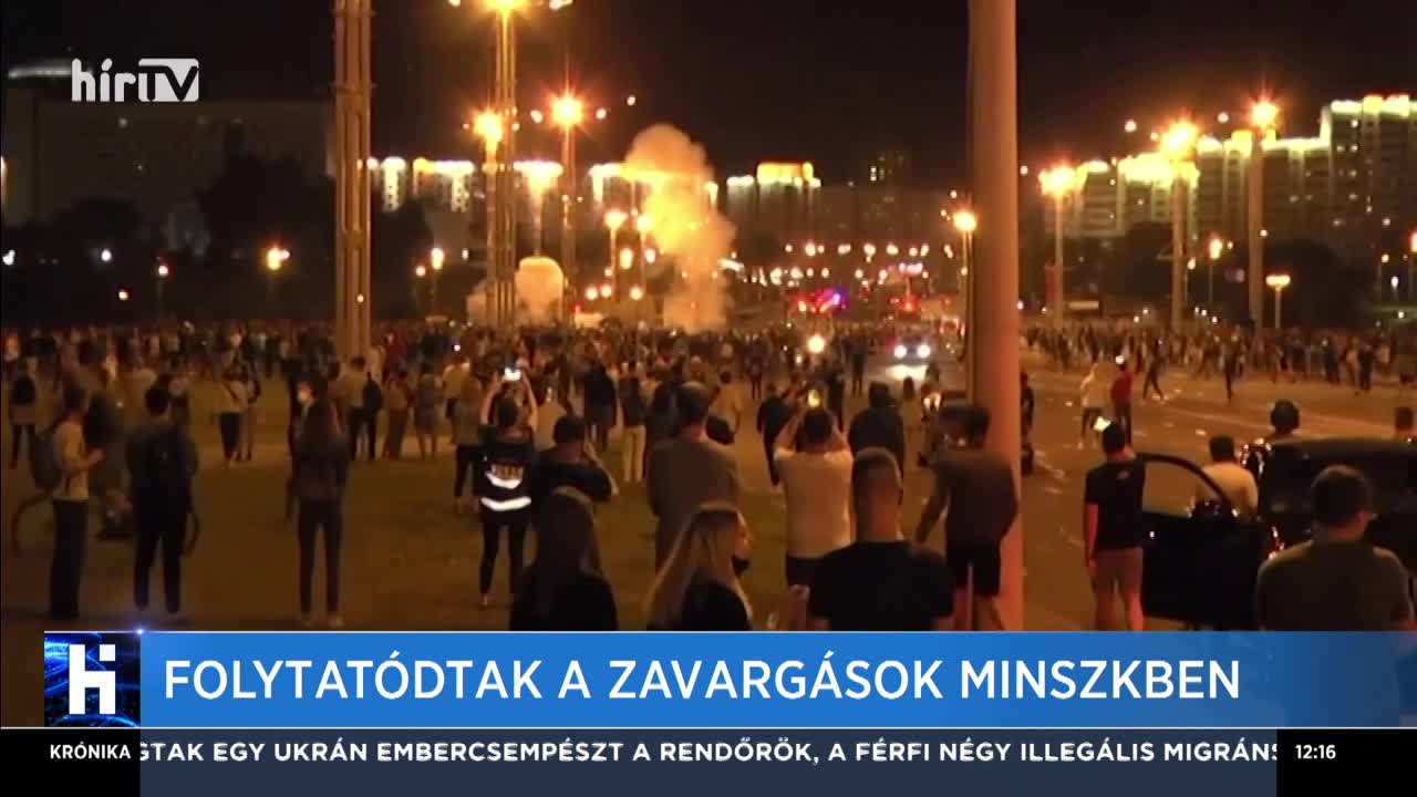 Folytatódtak a zavargások Minszkben