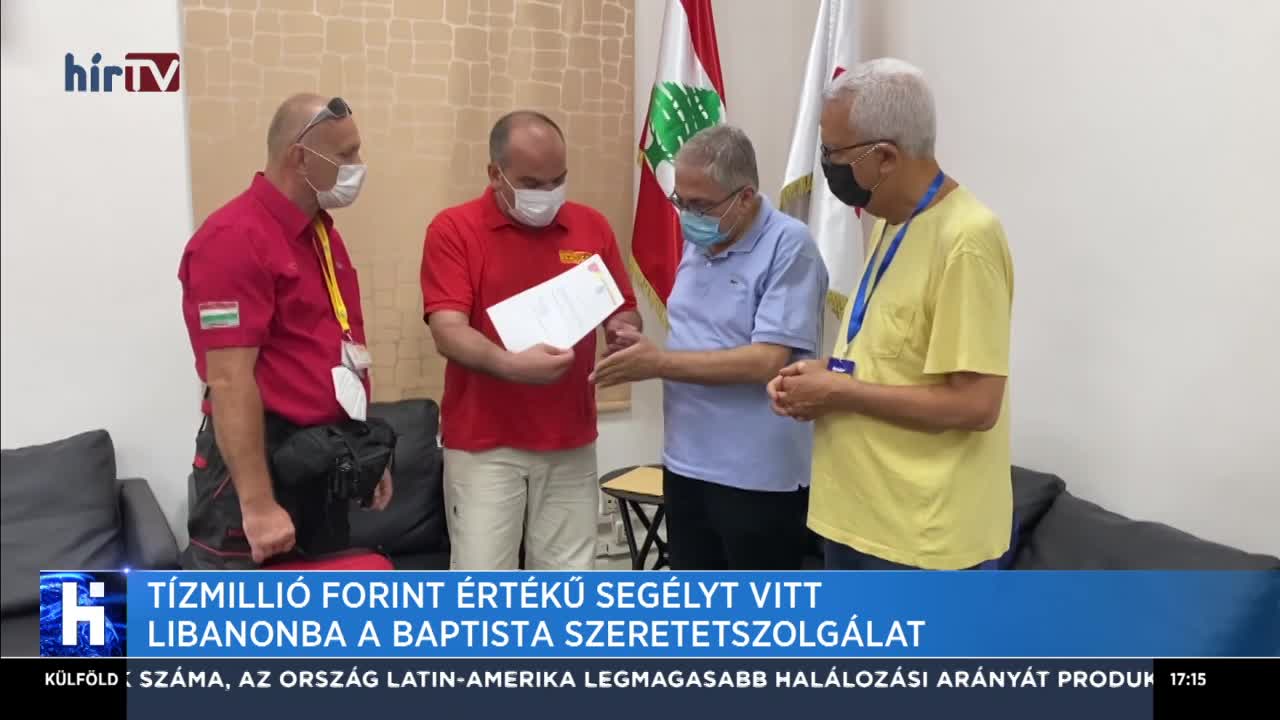 Tízmillió forint értékű segélyt vitt Libanonba a Baptista Szeretetszolgálat