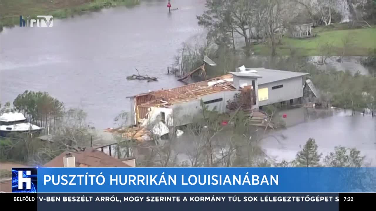 Pusztító hurrikán Louisianaban