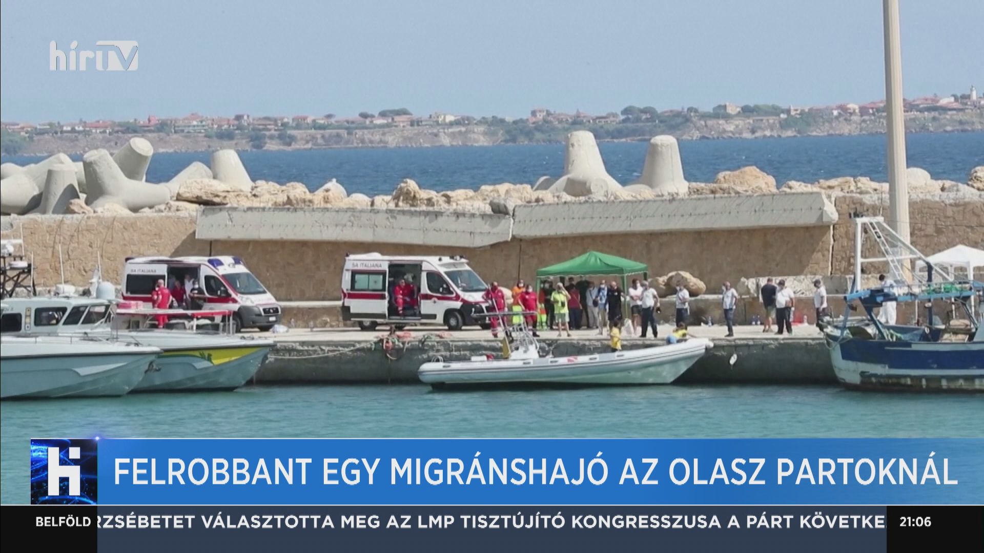 Felrobbant egy migránshajó az olasz partoknál