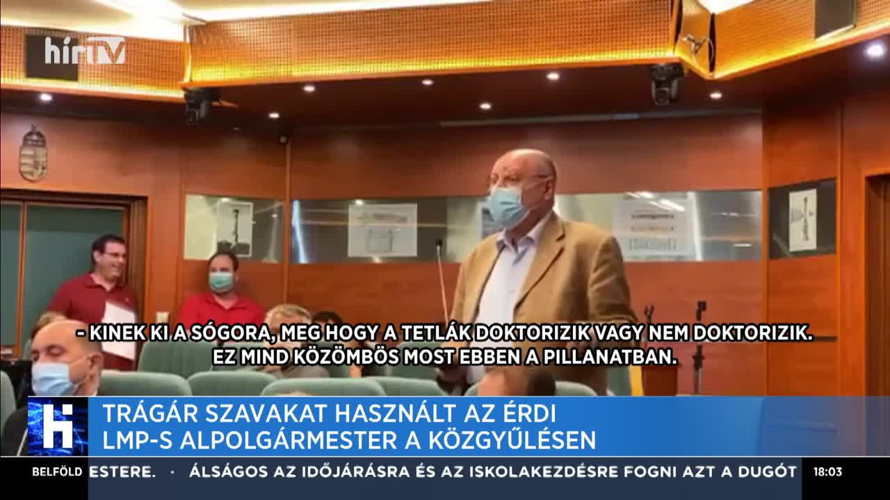 Trágár szavakat használt az érdi LMP-s alpolgármester a közgyűlésen