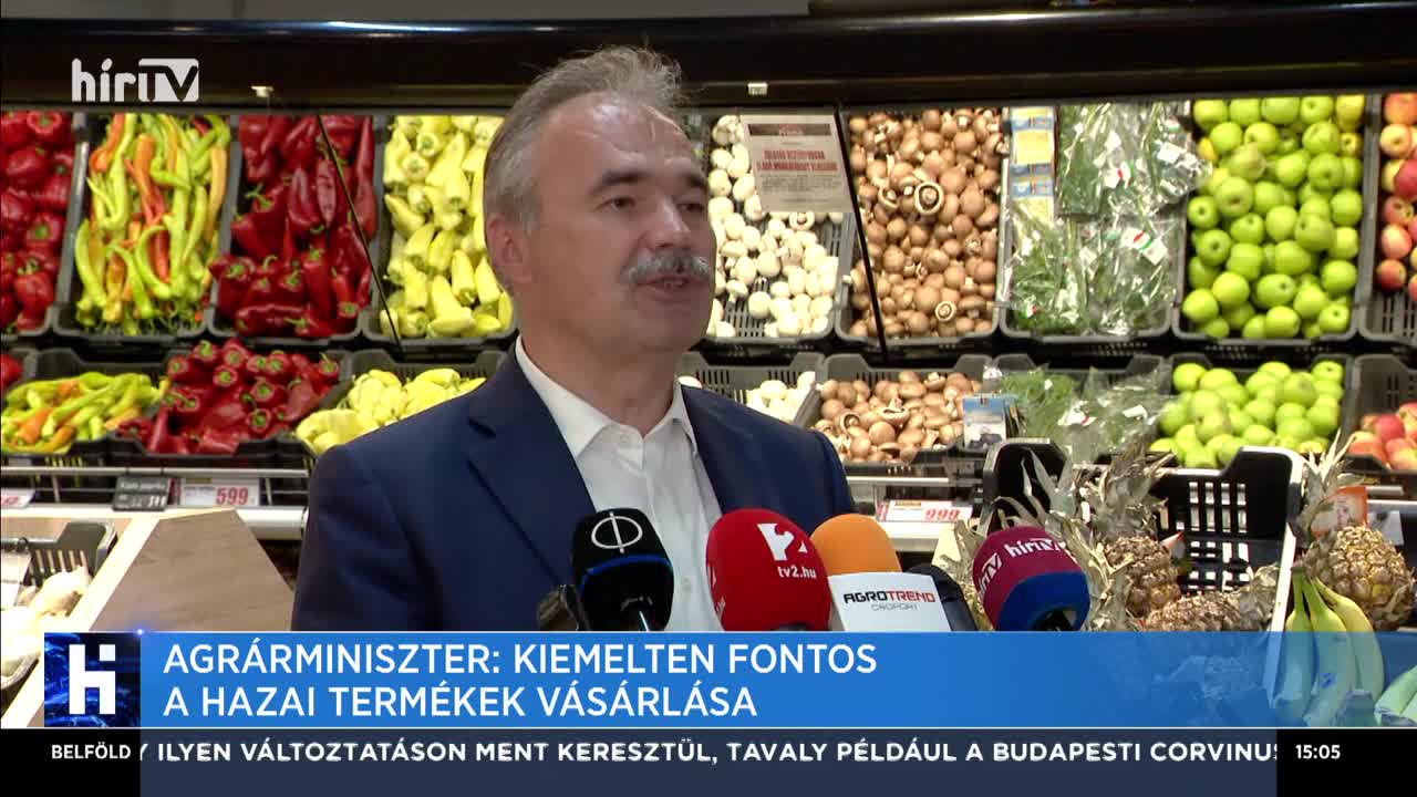 Agrárminiszter: Kiemelten fontos a hazai termékek vásárlása