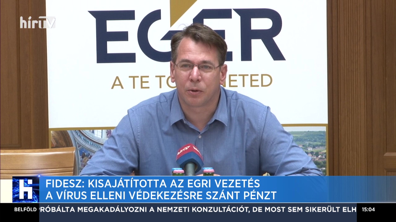 Fidesz: Kisajátította az egri vezetés a vírus elleni védekezésre szánt pénzt