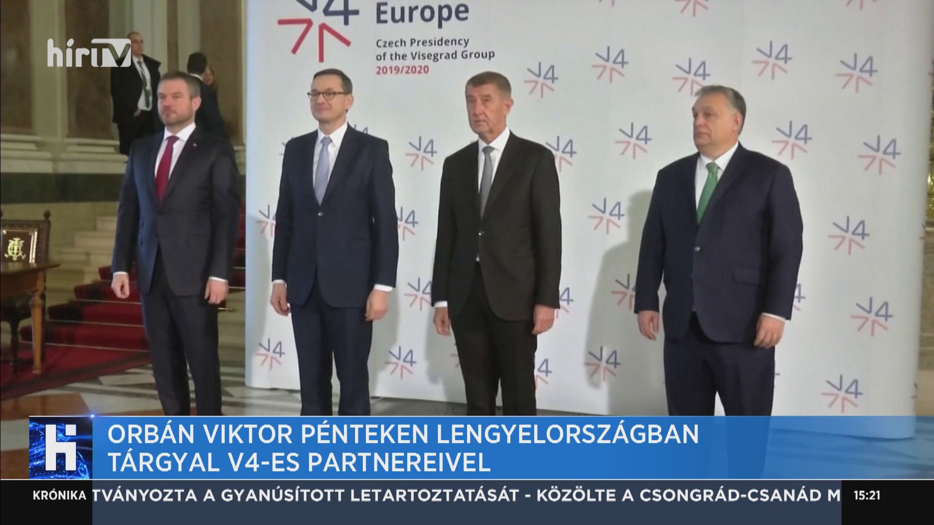Orbán Viktor pénteken Lengyelországban tárgyal a V4-es partnereivel