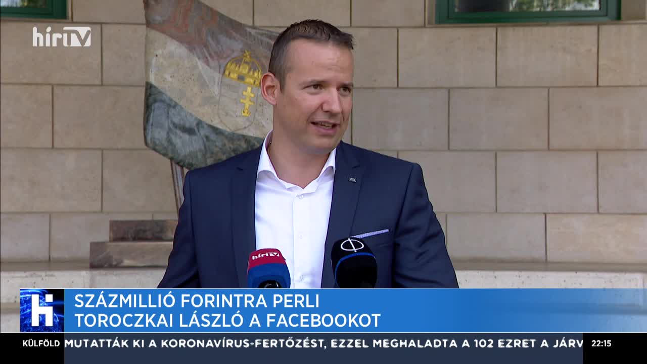 Százmillió forintra perli Toroczkai László a Facebookot