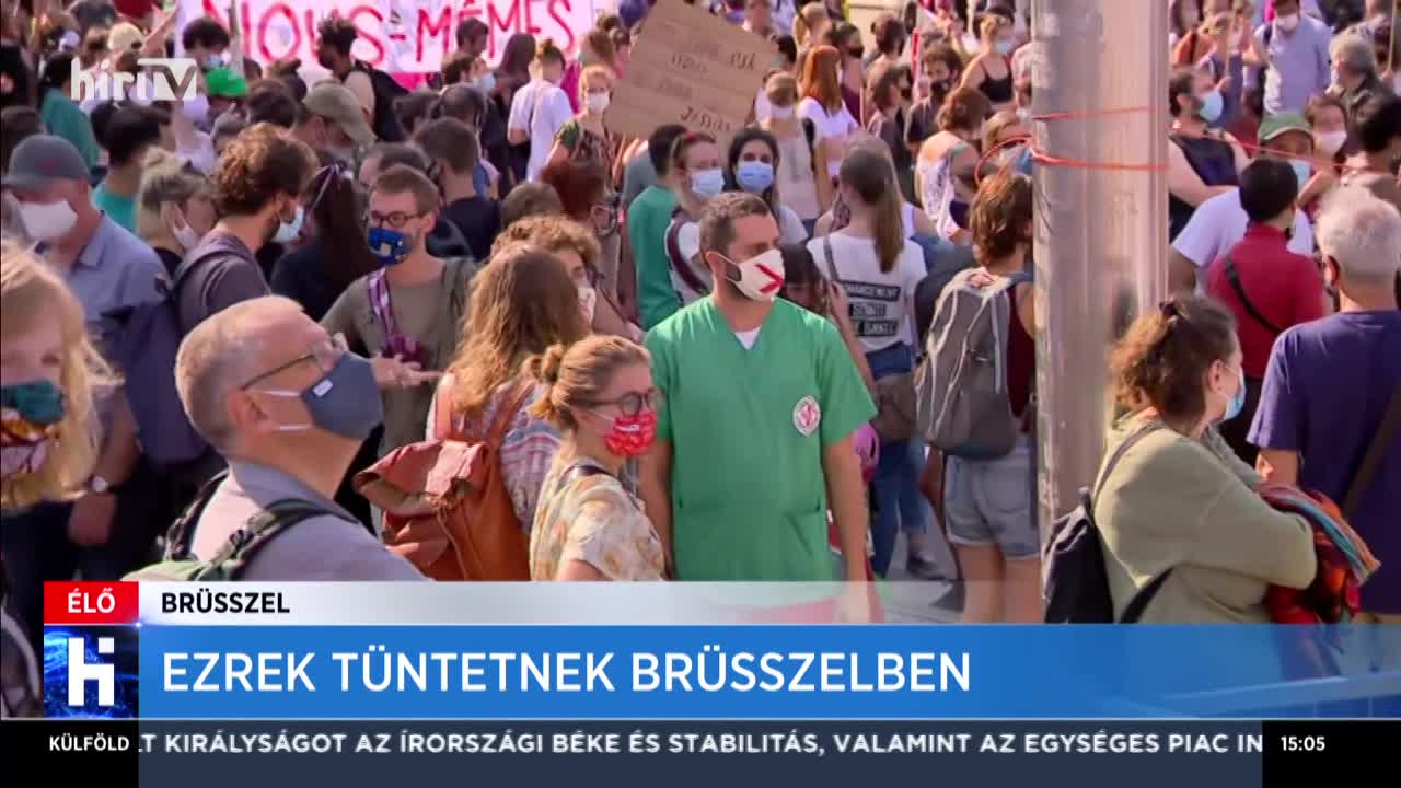 Ezrek tüntetnek Brüsszelben