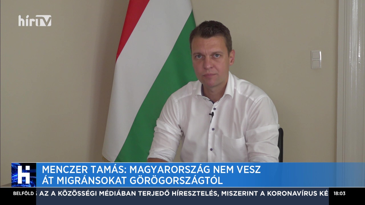 Menczer Tamás: Magyarország nem vesz át migránsokat Görögországtól 