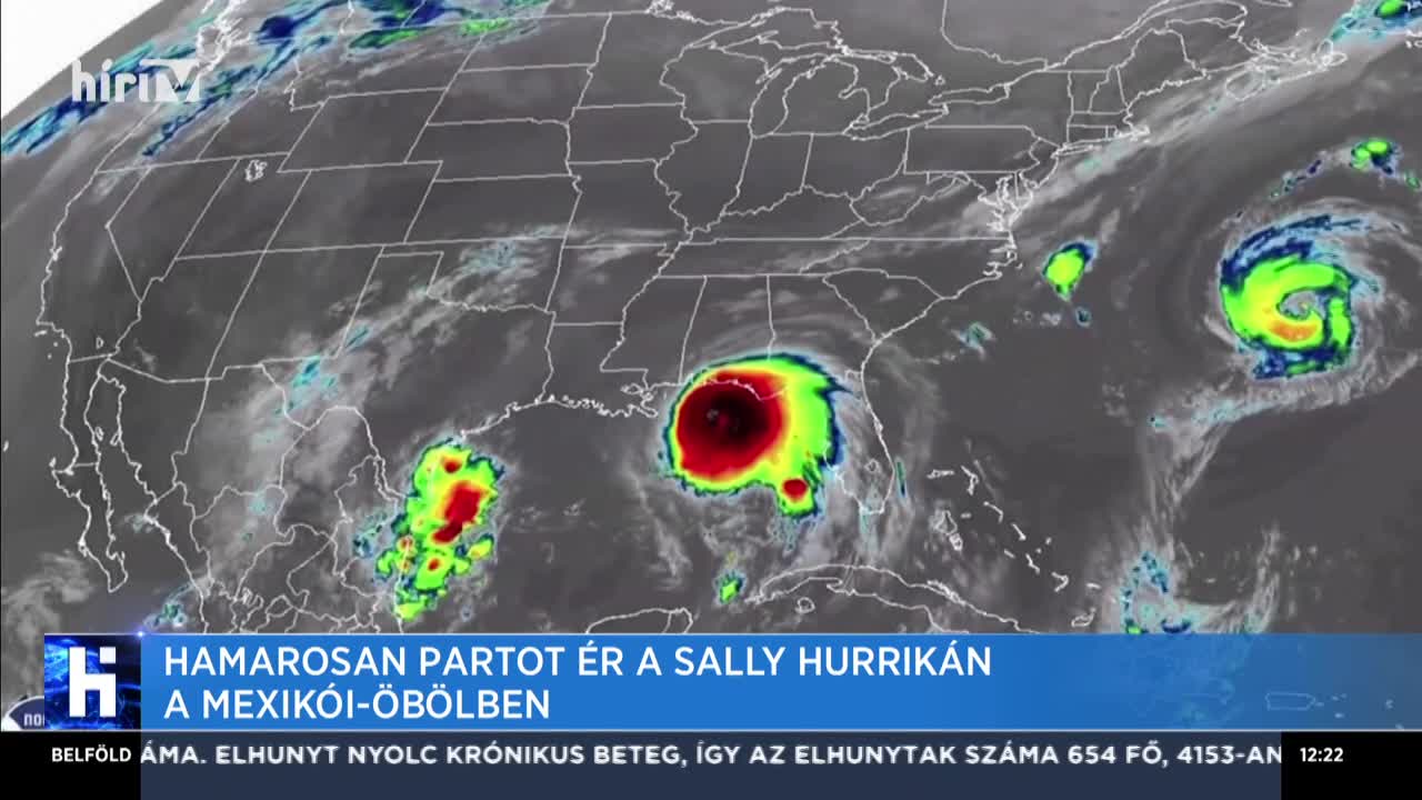 Hamarosan partot ér a Sally hurrikán a Mexikói-öbölben