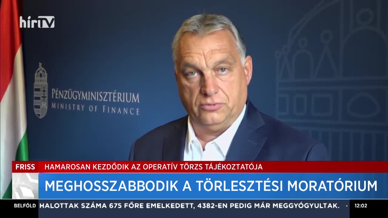 Orbán Viktor: Hat hónappal meghosszabbítja a kormány a hitelmoratóriumot