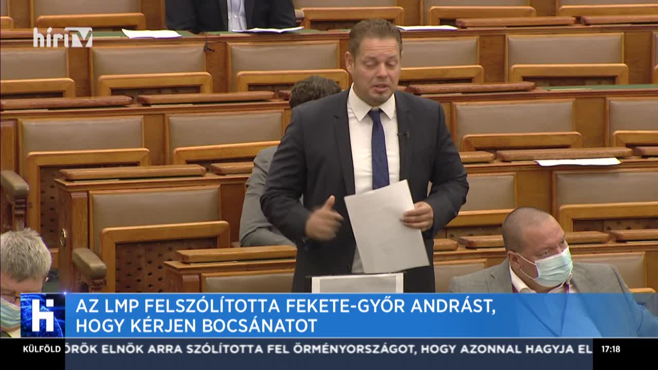 Az LMP felszólította Fekete-Győr Andrást, hogy kérjen bocsánatot