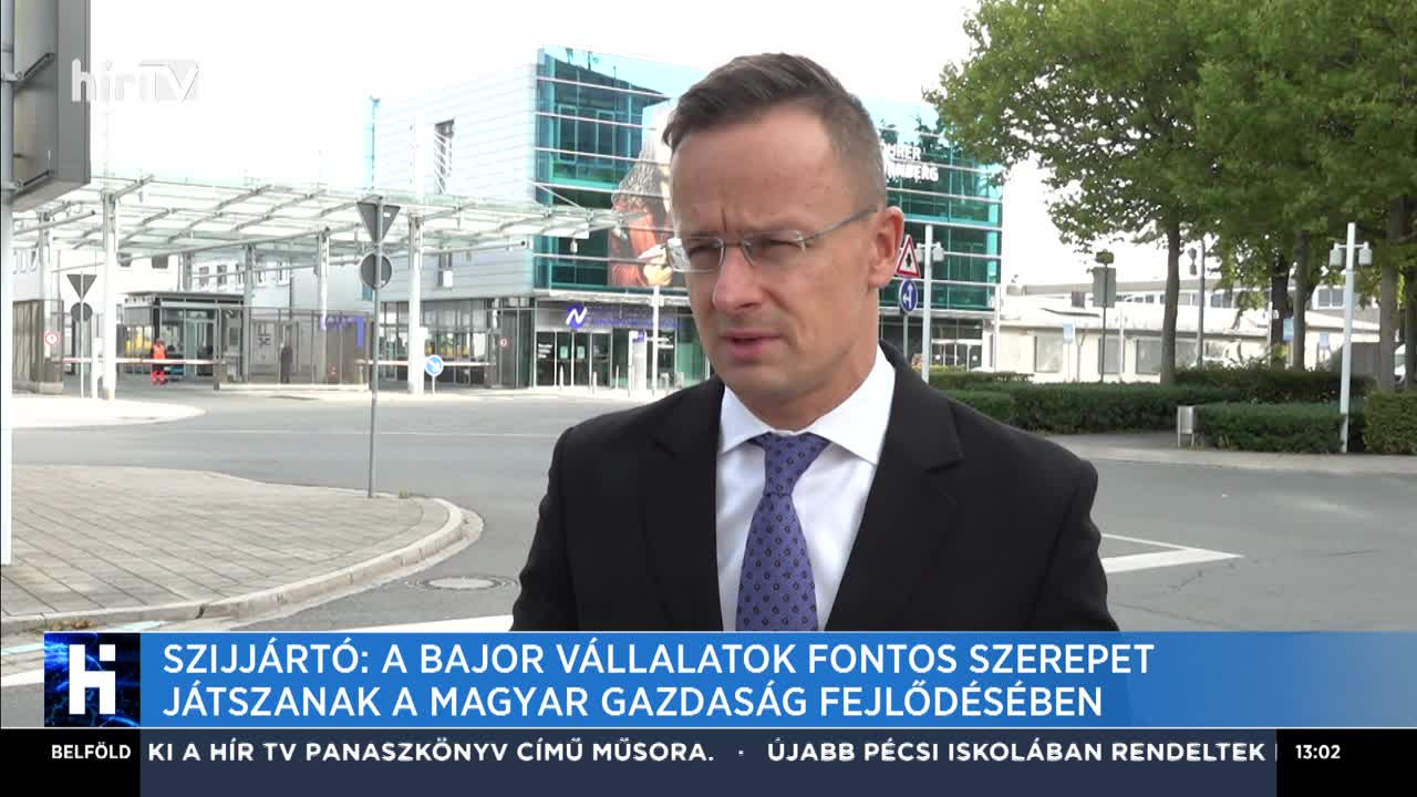 Szijjártó:A bajor vállalatok fontos szerepet játszanak a magyar gazdaság fejlődésében 