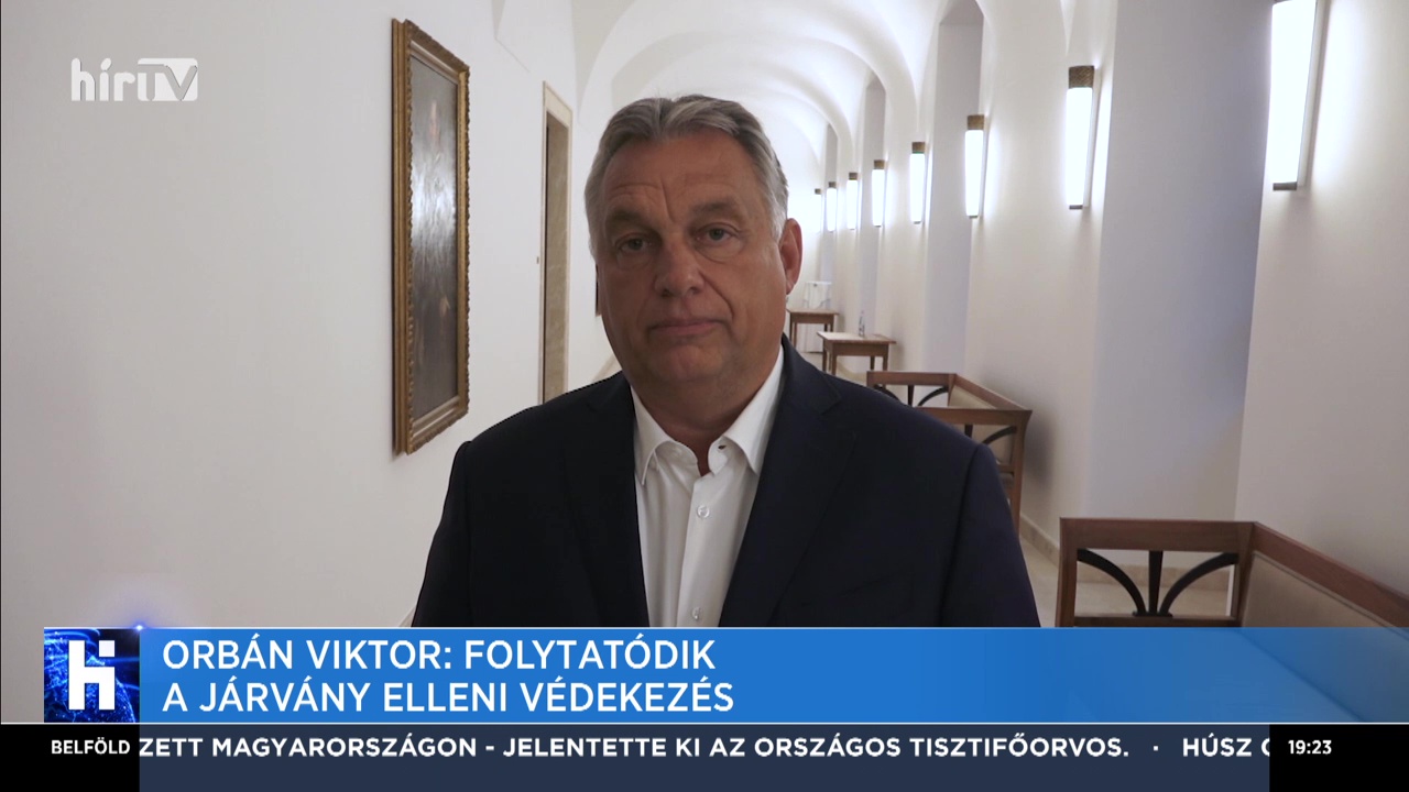 Orbán Viktor: Folytatódik a járvány elleni védekezés