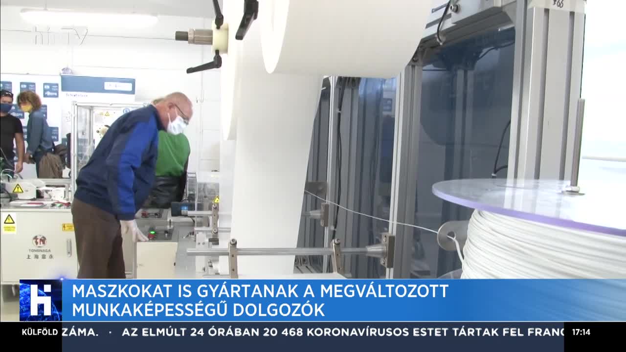 Maszkokat is gyártanak a megváltozott munkaképességű dolgozók