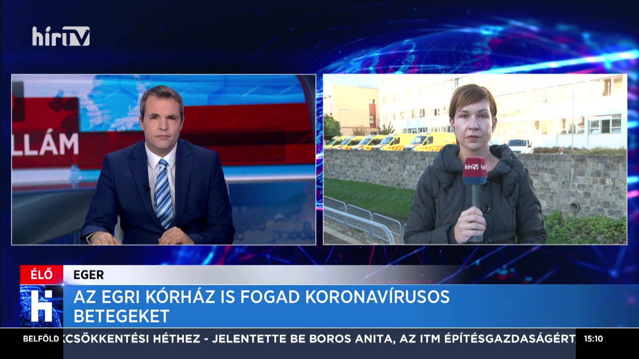 Az egri kórház is fogad koronavírusos betegeket