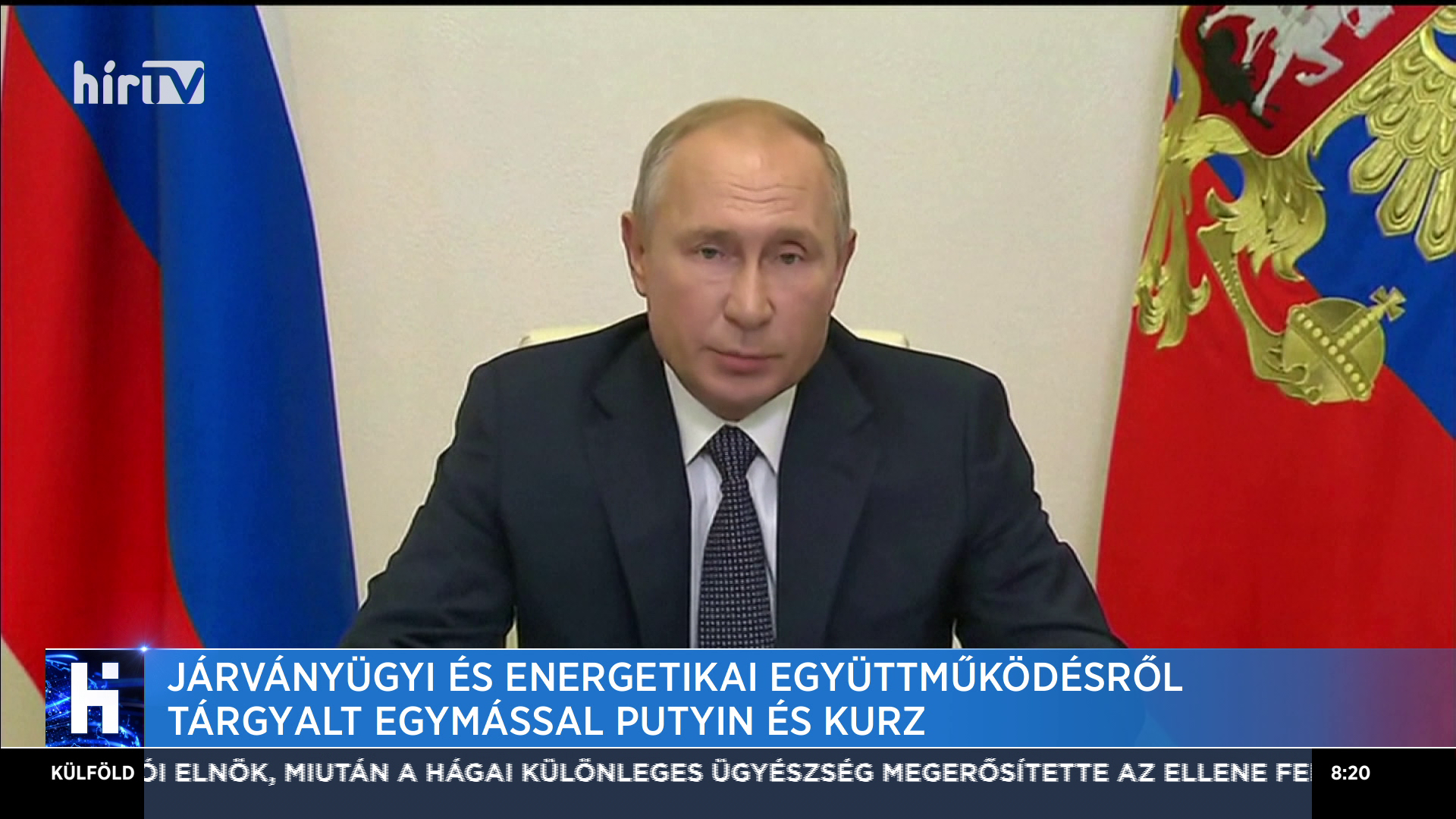 Járványügyi és energetikai együttműködésről tárgyalt egymással Putyin és Kurz