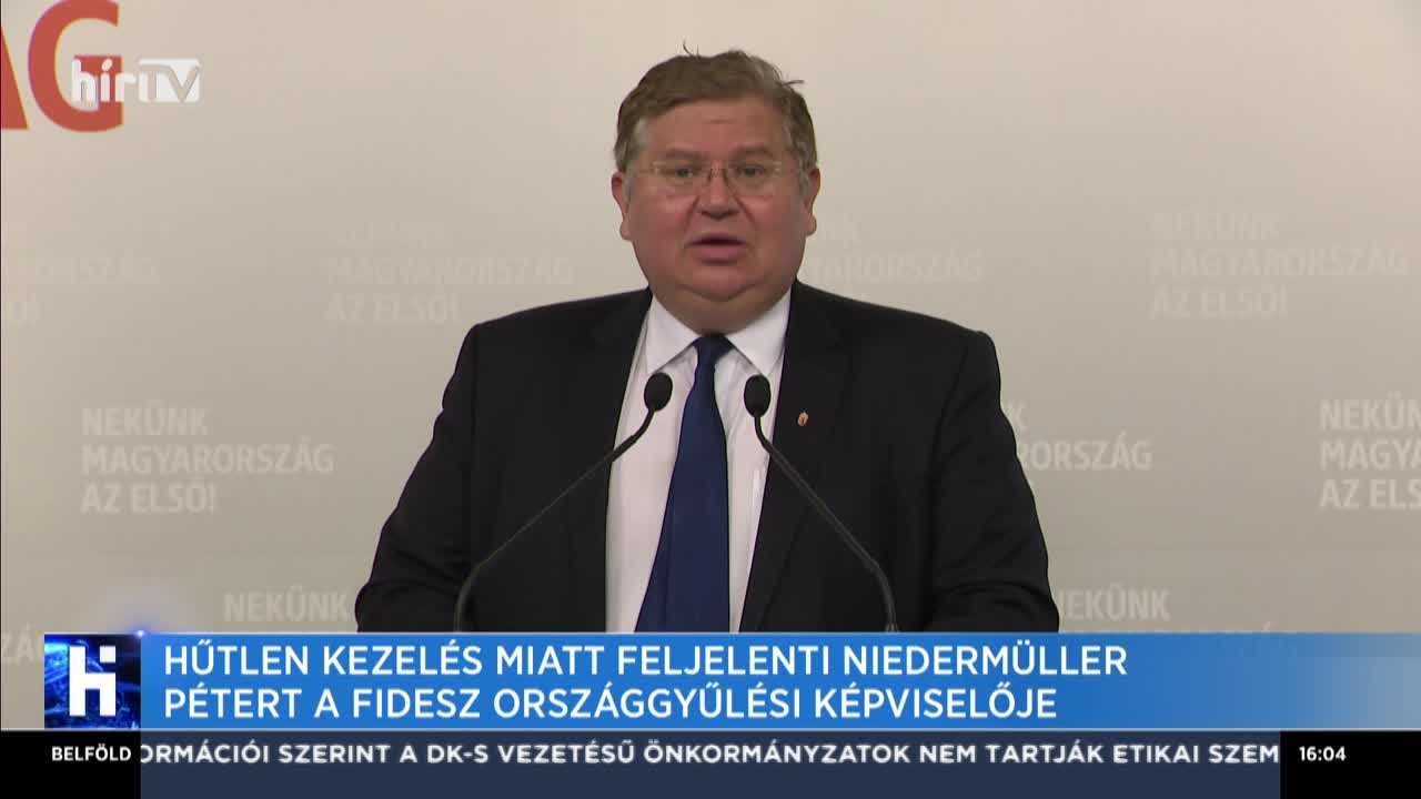 Hűtlen kezelés miatt feljelenti Niedermüller Pétert a Fidesz országgyűlési képviselője