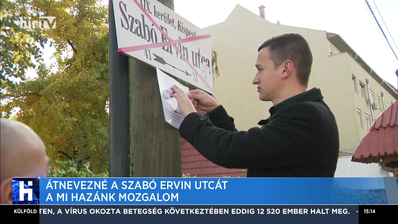 Átnevezné a Szabó Ervin utcát a Mi Hazánk Mozgalom