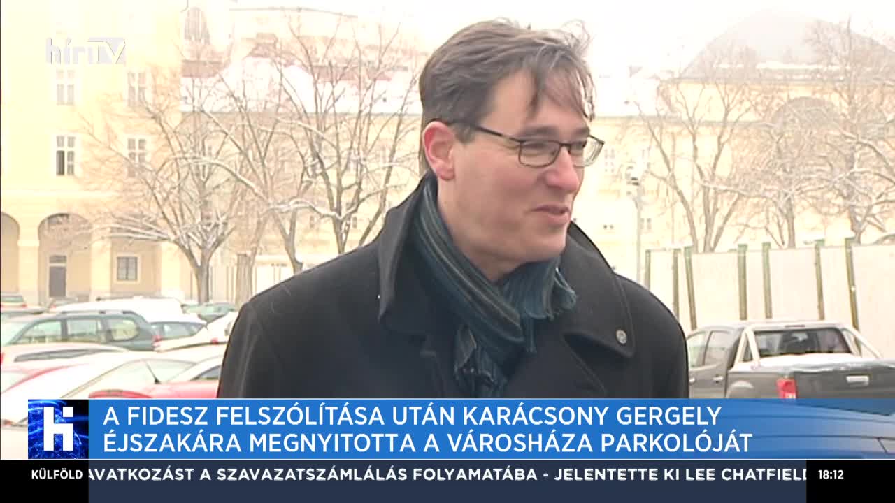 Fidesz felszólítása után Karácsony Gergely éjszakára megnyitotta a Városháza parkolóját