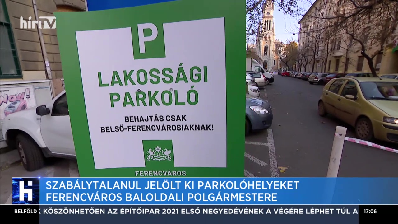 Szabálytalanul jelölt ki parkolóhelyeket Ferencváros baloldali polgármestere
