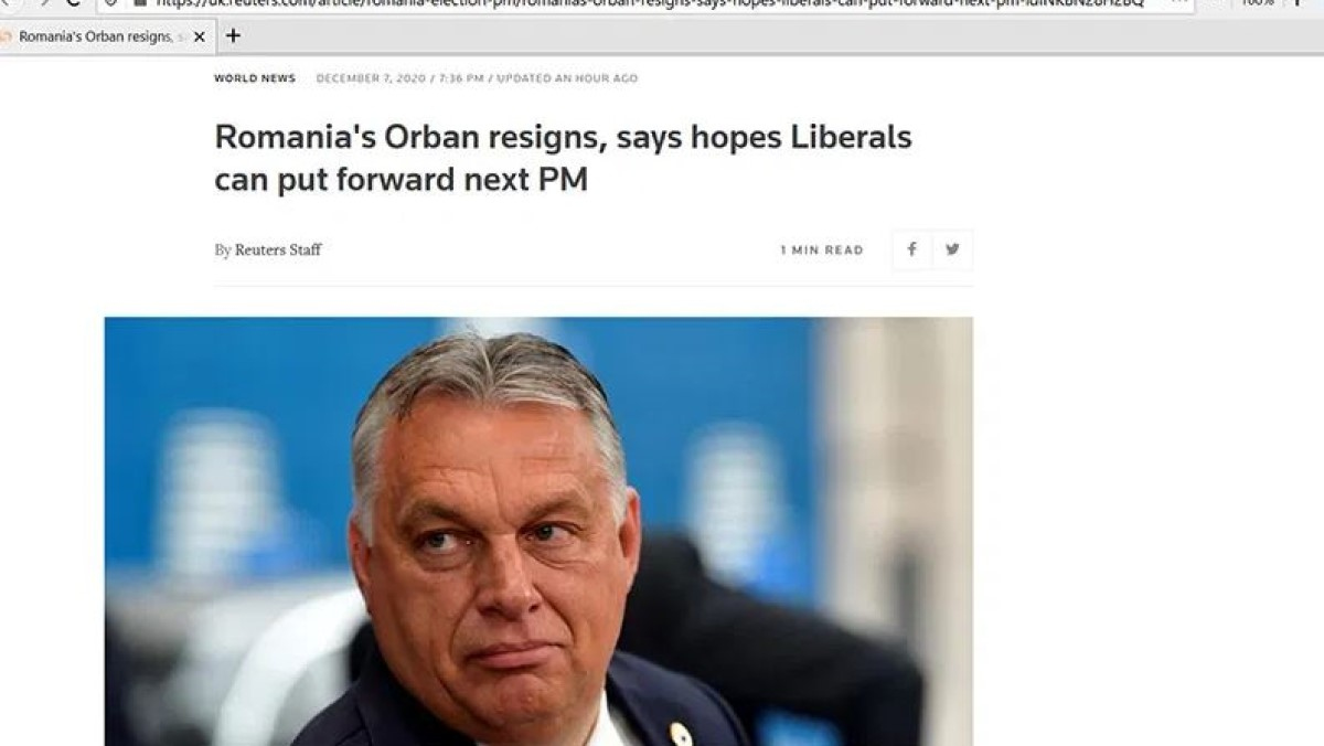 A Reuters hírügynökség összekeverte a két Orbánt