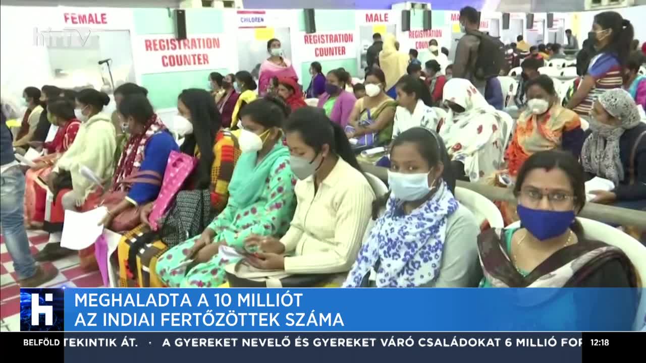 Meghaladta a 10 milliót az indiai fertőzöttek száma