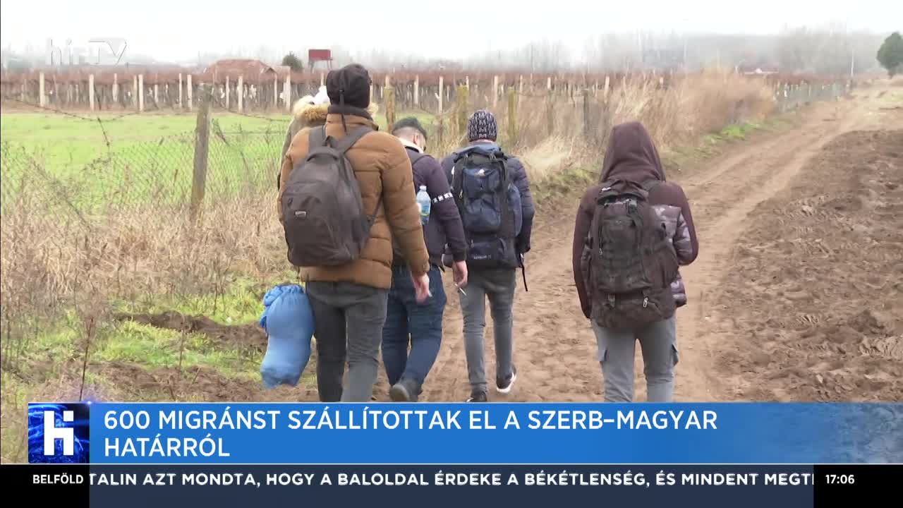 600 migránst szállítottak el a szerb-magyar határról