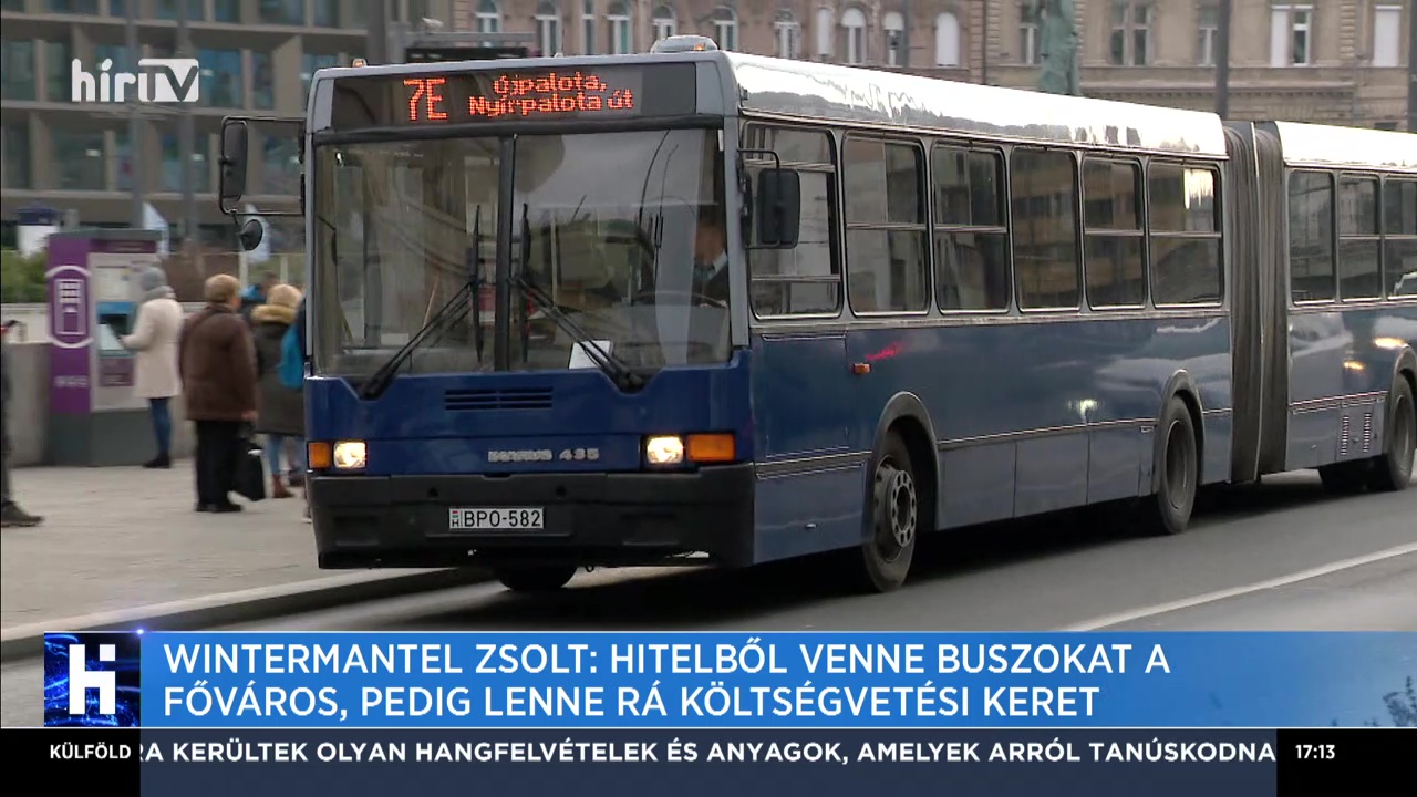 Wintermantel Zsolt: Hitelből venne buszokat a főváros, pedig lenne rá költségvetési keret