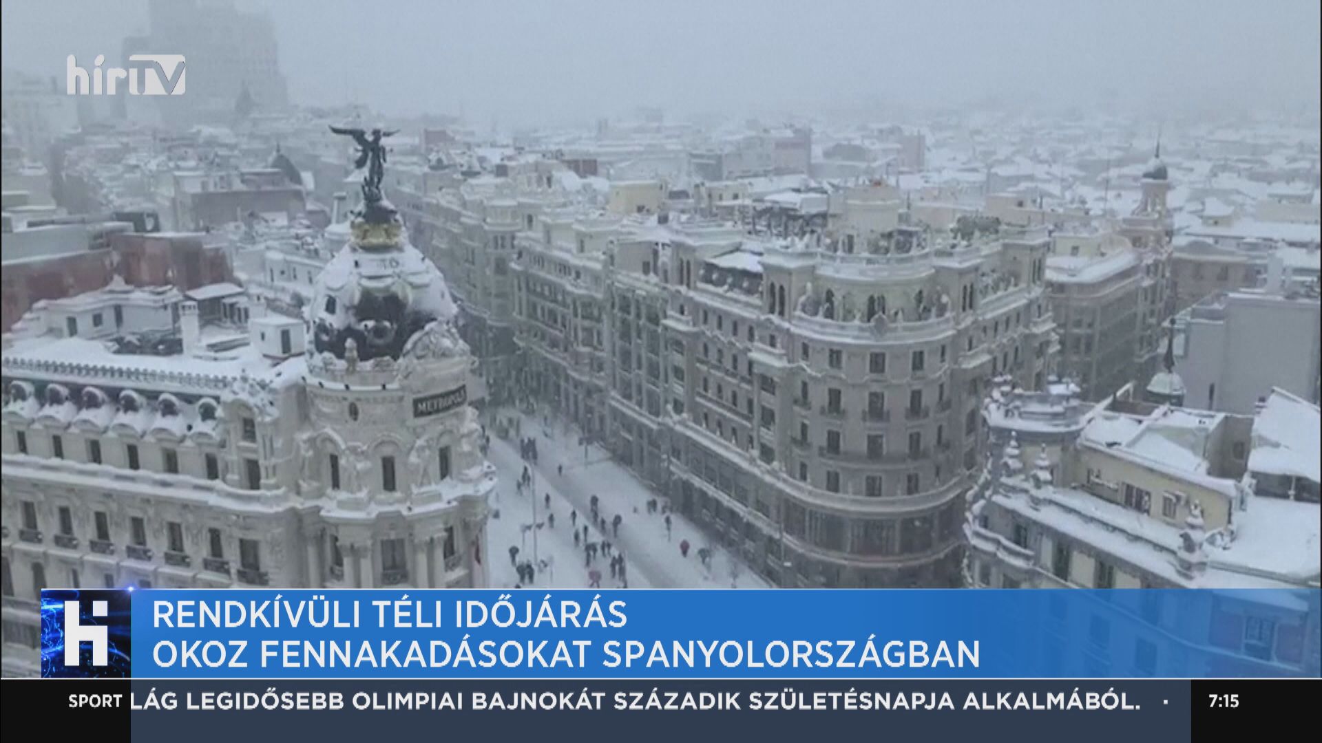 Rendkívüli téli időjárás okoz fennakadásokat Spanyolországban