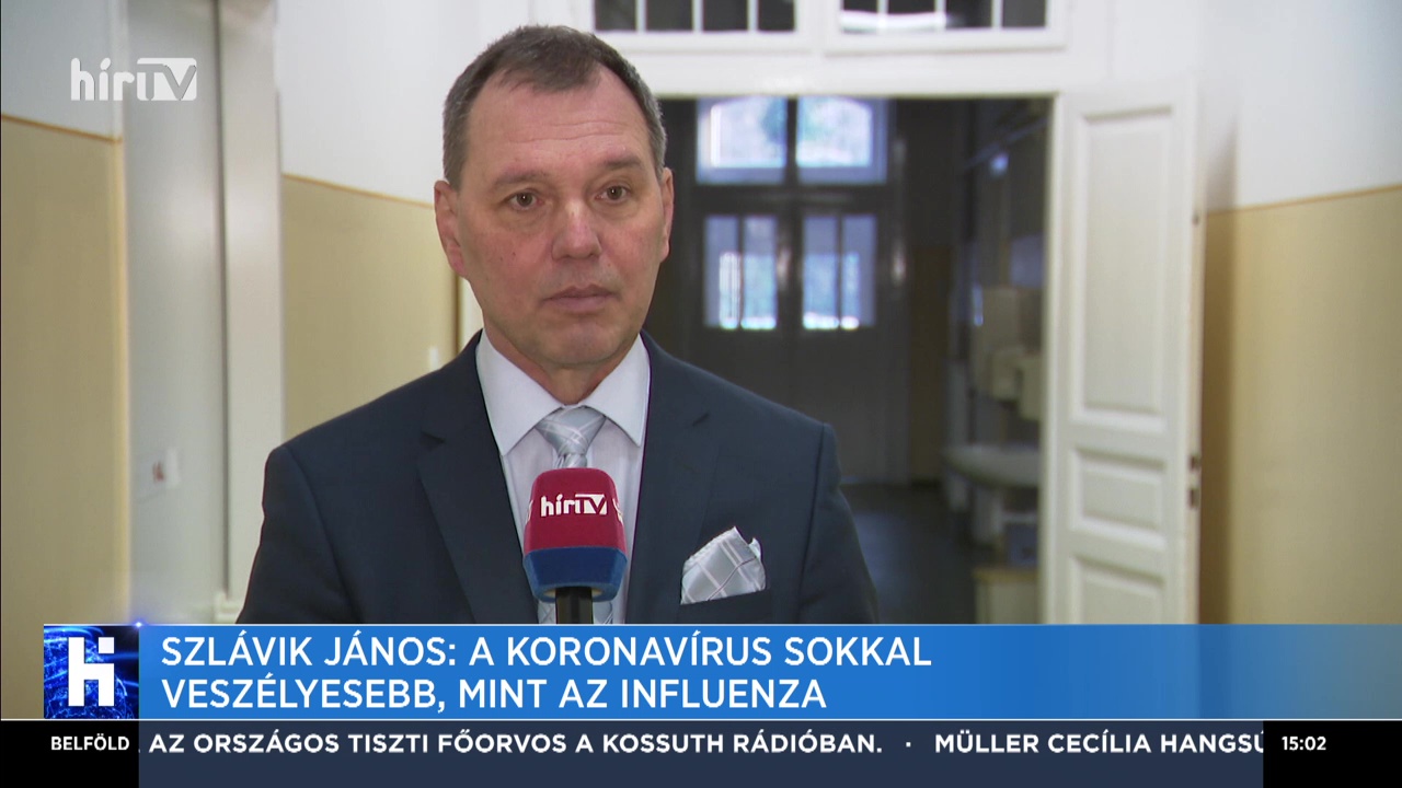 Szlávik János: A koronavírus sokkal veszélyesebb, mint az influenza