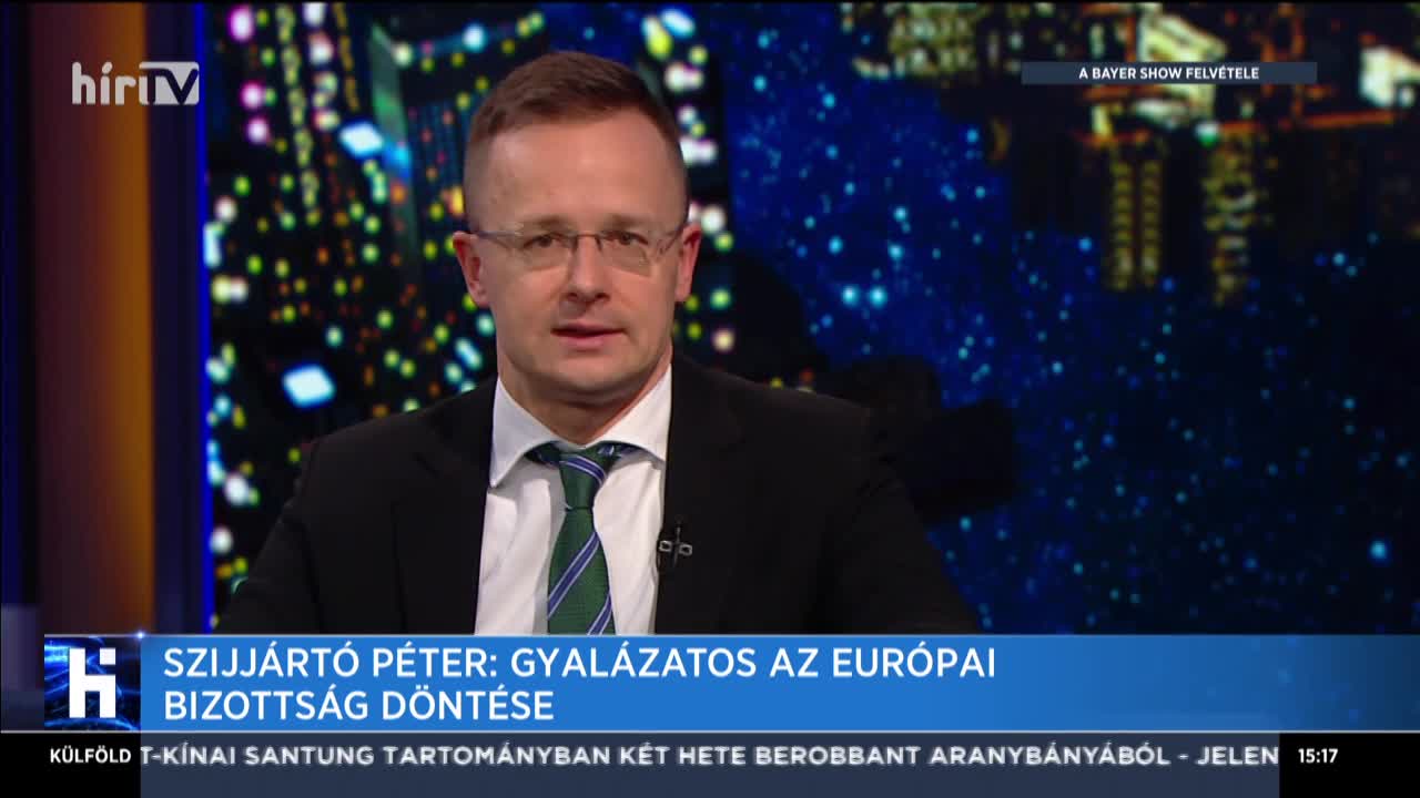 Szijjártó Péter: Gyalázatos az Európai Bizottság döntése