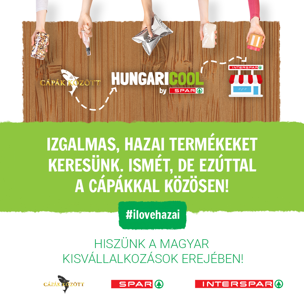 Hungaricool by SPAR versenyzők a Cápák között – innovatív magyar termékek juthatnak az üzletek polcaira a tévéképernyőről