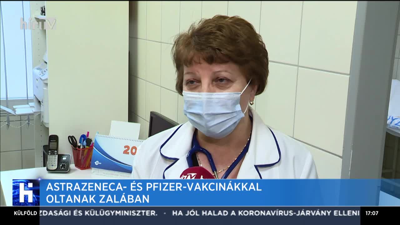 AstraZeneca- és Pfizer-vakcinákkal oltanak Zalában