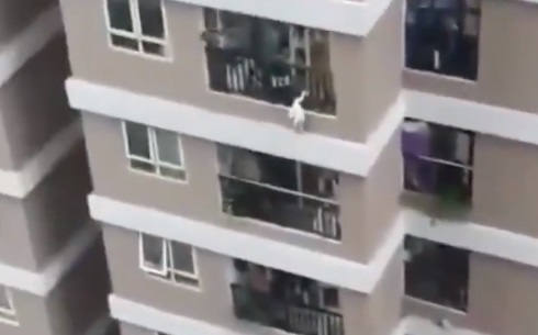 Egy férfinak sikerült elkapnia a 12. emeletről zuhanó kisbabát - Videó