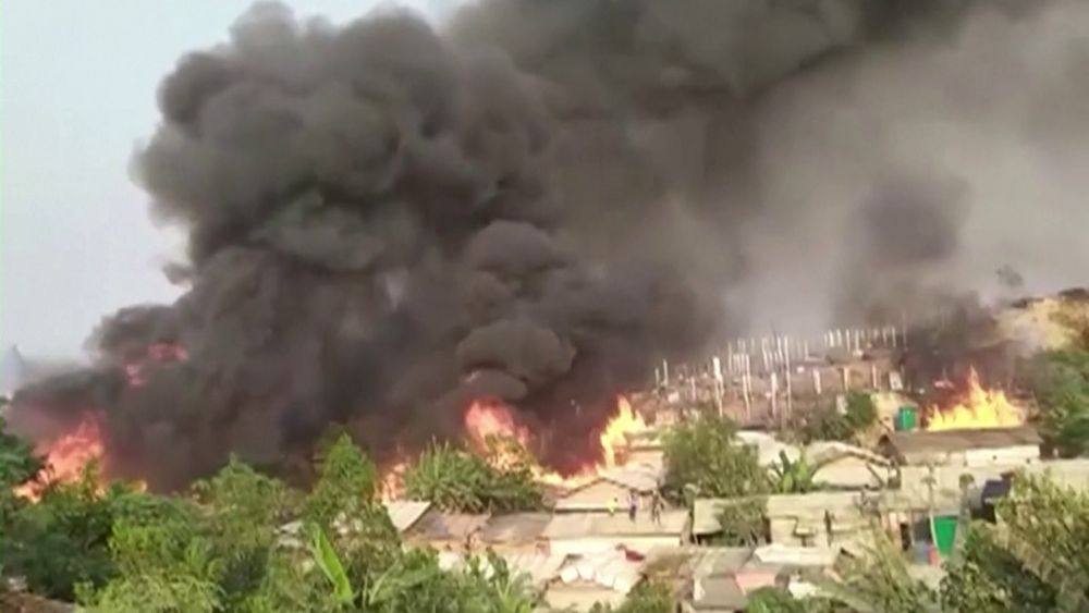 Hatalmas tűz ütött ki egy ázsiai menekülttáborban