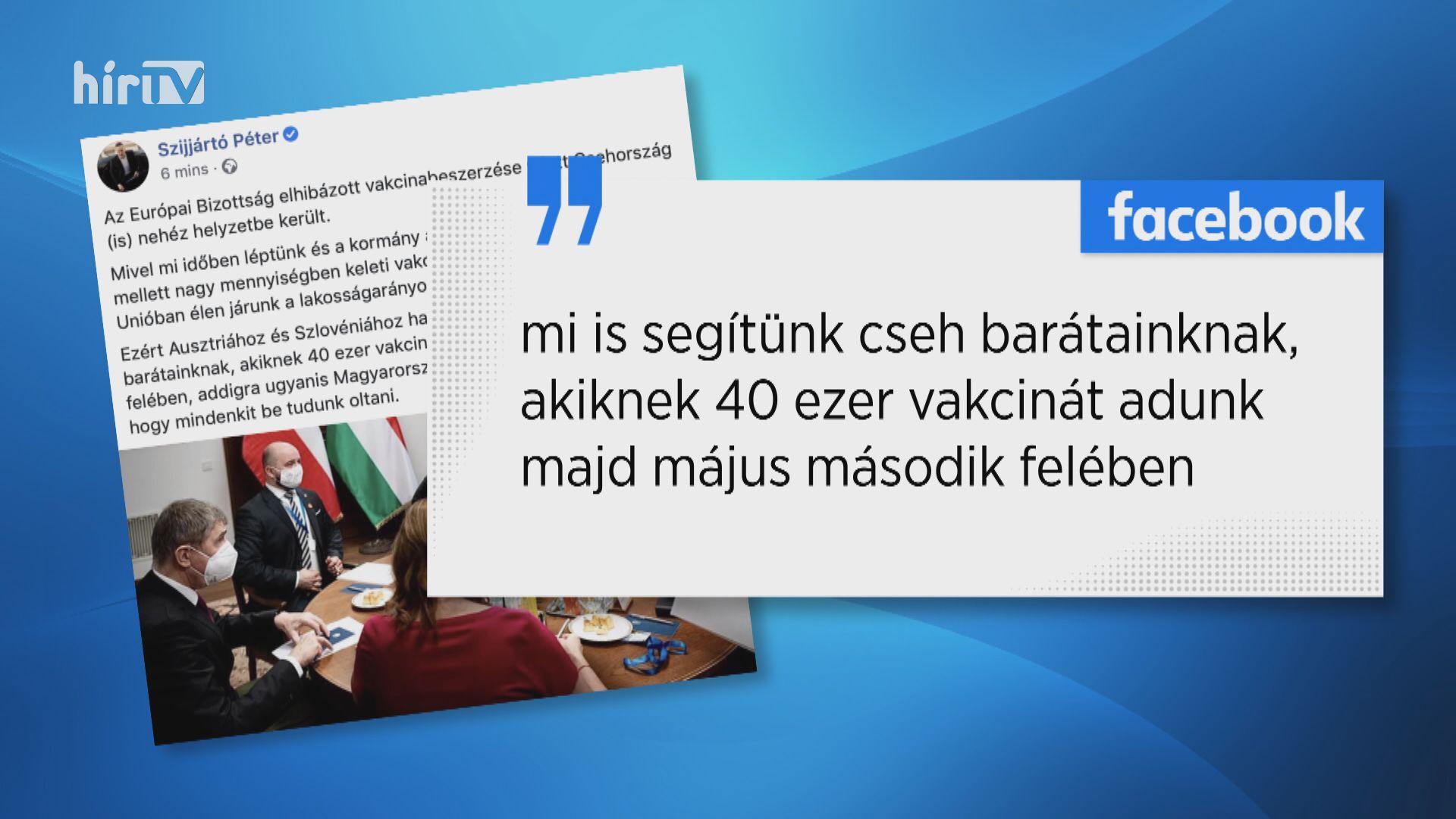 Magyarország 40 ezer adag oltóanyagot ad Csehországnak