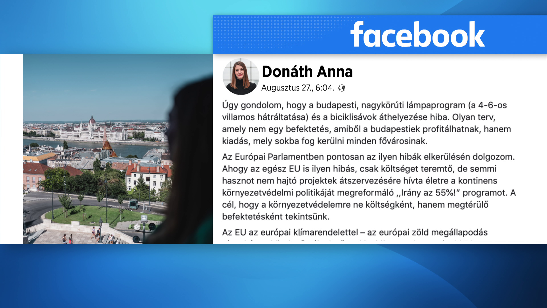 Donáth Anna a főpolgármestert kritizálta