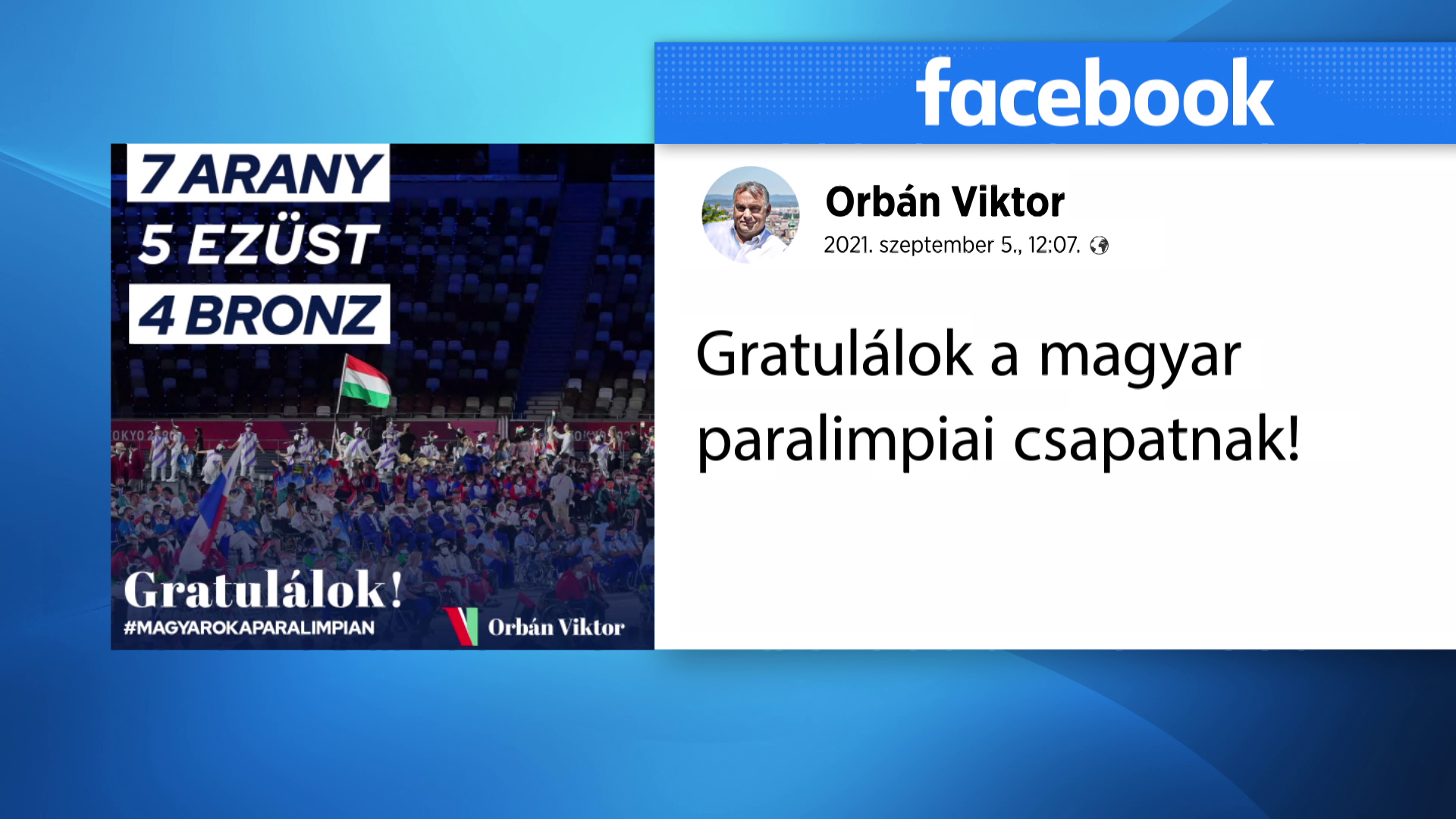 Orbán Viktor is gratulált a magyar paralimpiai csapatnak