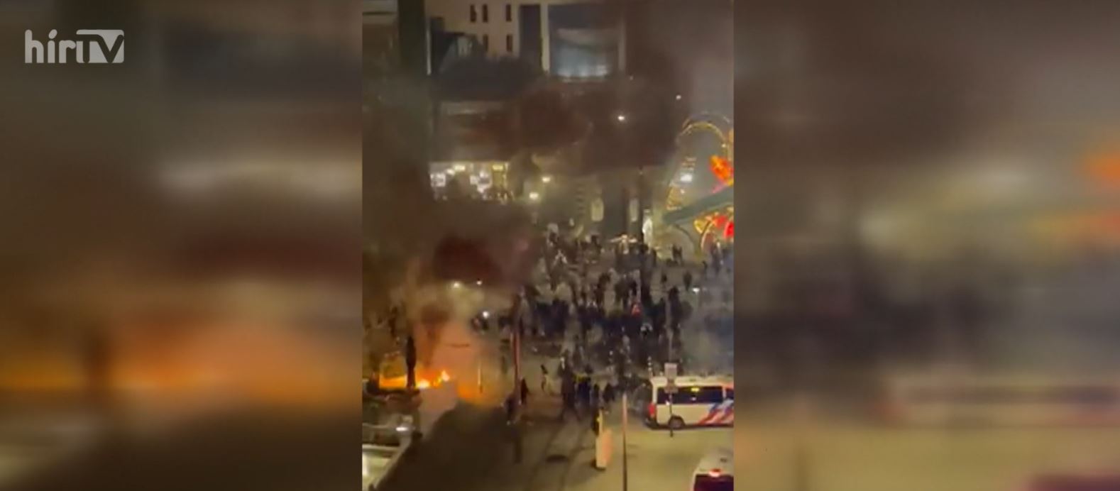 Zavargások Rotterdamban - lövések dördültek a korlátozásellenes tüntetésen 
